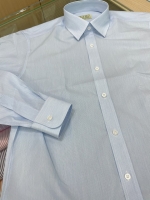 연블루 핀스트라이프 셔츠