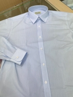 연블루 핀스트라이프 셔츠