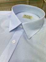 연블루 핀스트라이프 셔츠