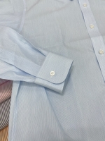 연블루 핀스트라이프 셔츠