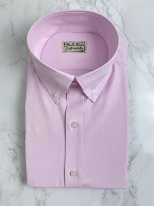 연핑크 격자 패턴 셔츠