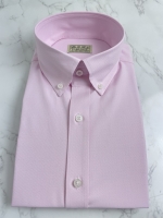 연핑크 격자 패턴 셔츠