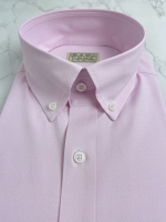 연핑크 격자 패턴 셔츠