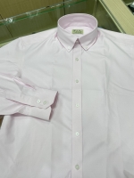 연핑크 격자 패턴 셔츠