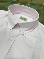 연핑크 격자 패턴 셔츠