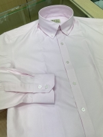 연핑크 격자 패턴 셔츠