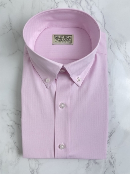 연핑크 격자 패턴 셔츠