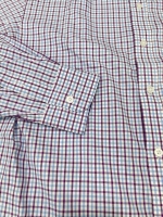 보라 하늘 체크 셔츠
