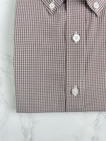 브라운 깅엄 체크 셔츠