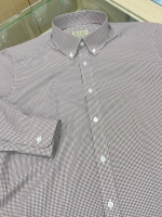 브라운 깅엄 체크 셔츠