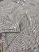 브라운 깅엄 체크 셔츠