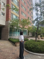 W 여성용 오버핏 스판 셔츠