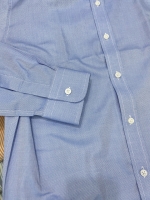 블루 코튼 텍스쳐 셔츠