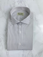 코튼 블랙 스트라이프 셔츠