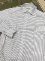 코튼 블랙 스트라이프 셔츠