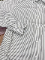 코튼 블랙 스트라이프 셔츠