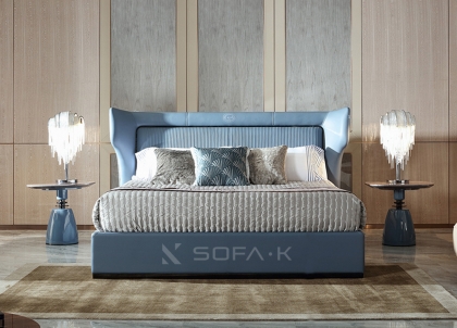 [ A&X 알마니가구 ]도노 가죽 침대 [매트리스 별도]