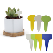 미니라벨 100개/식물 라벨 네임 다육 티라벨 원형 사각