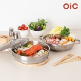 실버스타 오아이씨 통삼중 인덕션IH 2단 스텐찜솥 30cm(30궁중전골+찜기(패킹포함))