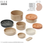 [ELLE] 엘르 미엔느 디너웨어 1인 홈세트 11p)EMD-S2111(시크릿로즈, 오트밀베이지)