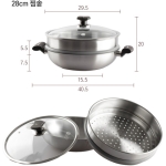 리빙아트 디오바코 포시드 플러스 스텐냄비 28cm 궁중 찜솥