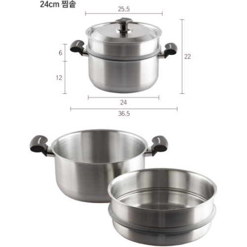 리빙아트 디오바코 포시드 플러스 스텐냄비 24cm 찜곰솥