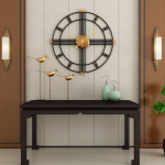 앤티크 오브제 벽걸이 시계 고딕 딥블랙 50cm