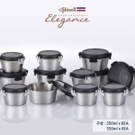 엘레강스 푸드컨테이너 종합12종세트 (원형350ml-6EA / 550ml-6EA)