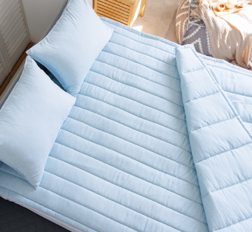 [Guy Laroche] 기라로쉬 벨루트 사계절이불 Q 3종세트-민트 이불Q(180&times;210cm) 패드Q(155&times;200cm) 베개커버2장(50&times;70cm)
