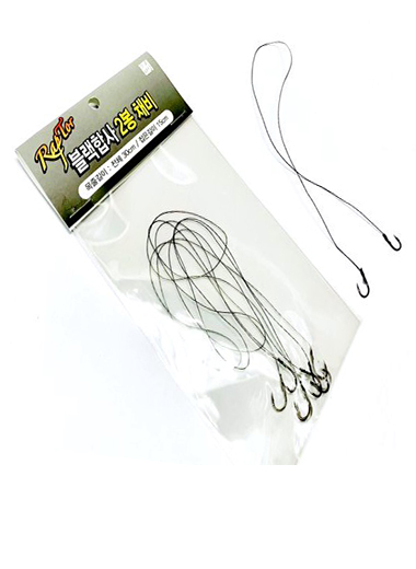 랩터(RapTor) 블랙합사 2봉채비/블랙코딩 합사라인 묶음 바늘