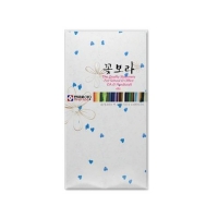 한지봉투/세로형 꽃보라/25 파랑하트/10매/110*220mm