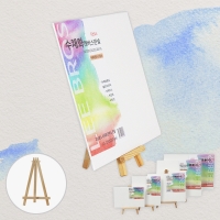 수채화 캔버스 판넬 이젤 세트 A4(21cmx29.7cm) 캘리그라피 /리브로스 sun2130
