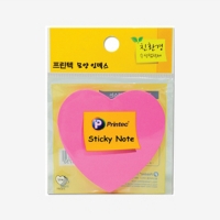 [마트용문구류]스티키노트(포스트잇)/모양스티키노트/DI010/하트