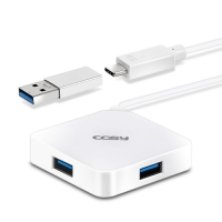 토비 타입C USB3.0 4포트 허브+USB 변환젠더 UH2053C 코시