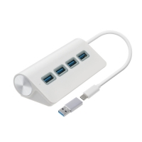 이중접속 타입C USB3.0 4포트 허브+USB 변환젠더 UH2024C 코시