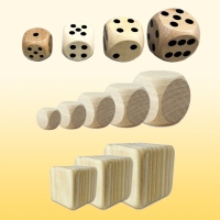 나무 점 주사위 무지 6면체 원목 2cm/2.5cm/3cm/3.5cm