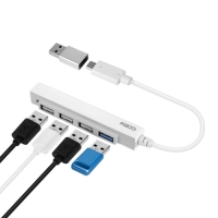 [코시] 필라 USB3.0+USB2.0 4포트 허브(타입C 변환젠더 포함)