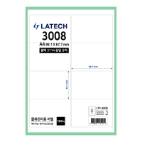 물류관리용 라벨지 8칸 폼텍 호환 30매(LTQ-3008)/100매(LTP-3008)/레이테크