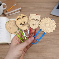 캐릭터 우드 대형클립 나무 책갈피 만들기/전통문양/전통탈 10종 북클립 책크립 북마크