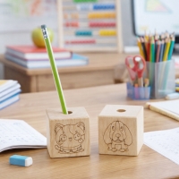 동물캐릭터 주사위 1구 사각 펜슬홀더 연필꽂이 디자인 6종/드림아이스토어