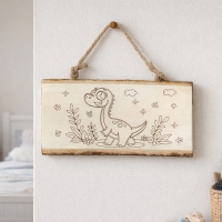 직사각 디자인 각인 나무 문패걸이 방문걸이 4종