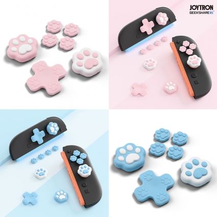 닌텐도 스위치2 조이콘 스틱커버 버튼커버 세트 긱쉐어 냥이발