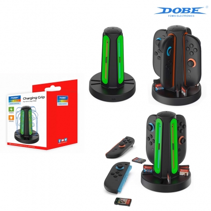 닌텐도 스위치2 조이콘2 DOBE LED 타워 스탠드 충전 거치대 독