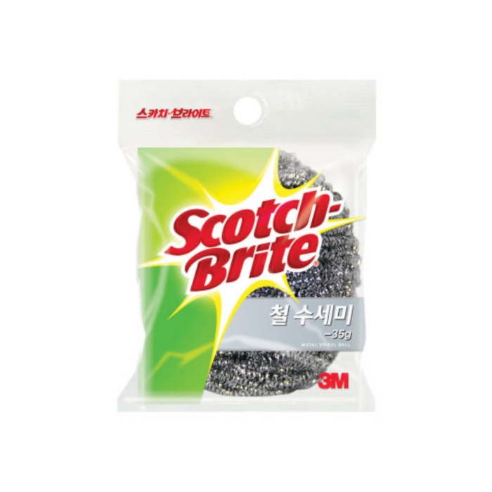 3M 스카치-브라이트 철 수세미(35g) 불판 석쇠 업소용