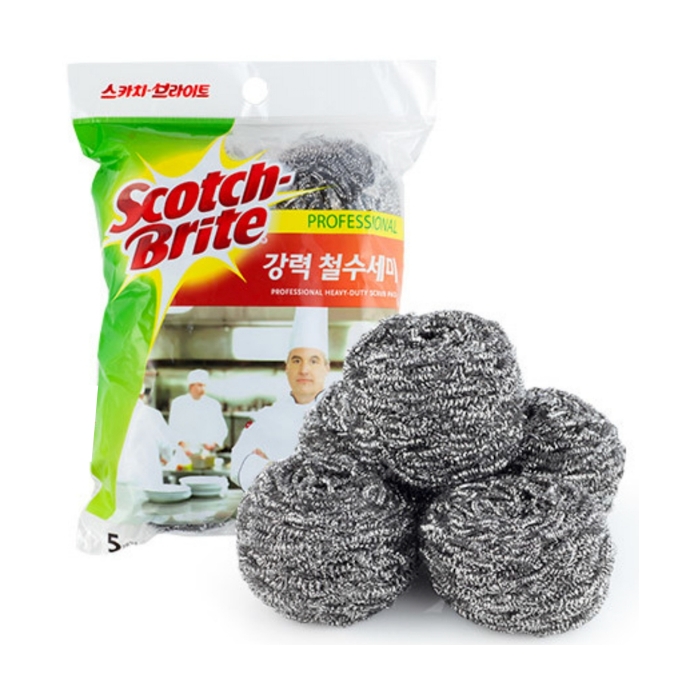 3M 스카치-브라이트 철 수세미(45g) 5개입 업소용