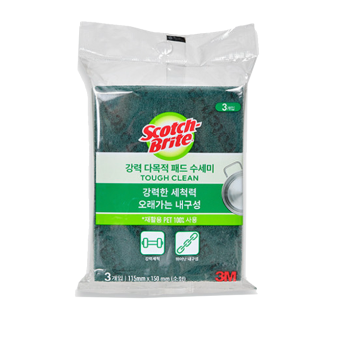 3M 스카치-브라이트 다목적 수세미-소 (3개입)