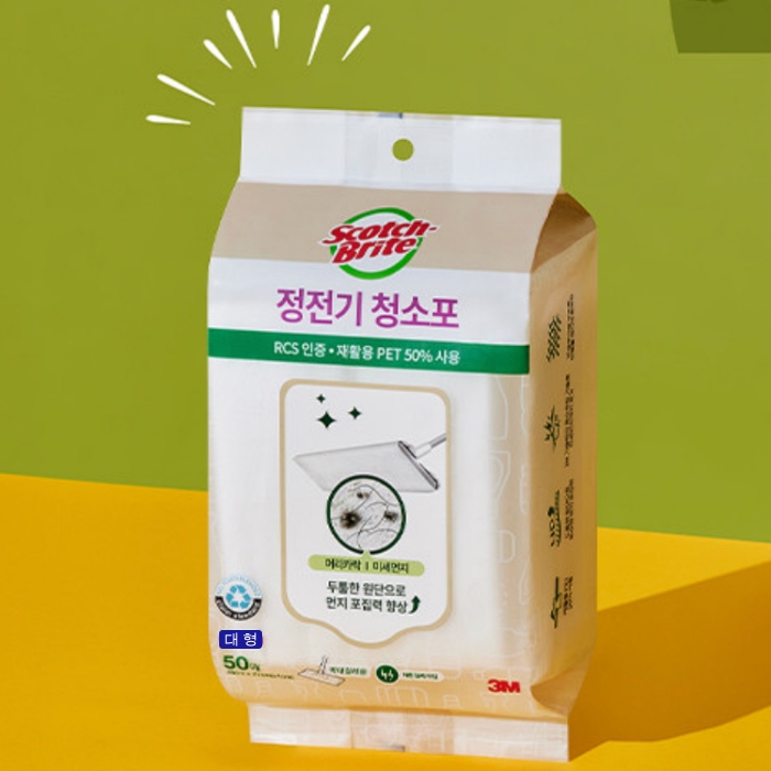 new 3M 스카치브라이트 정전기 청소포 대형 (30매)