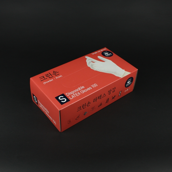 크린손 천연 라텍스 다용도 위생장갑 S M L 아이보리