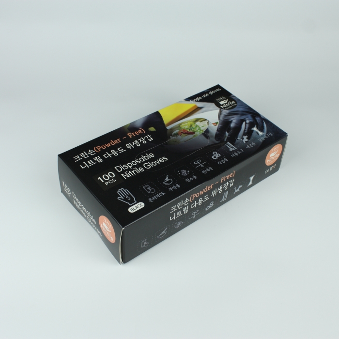 크린손 고급 니트릴 다용도 위생장갑 S M L 블랙