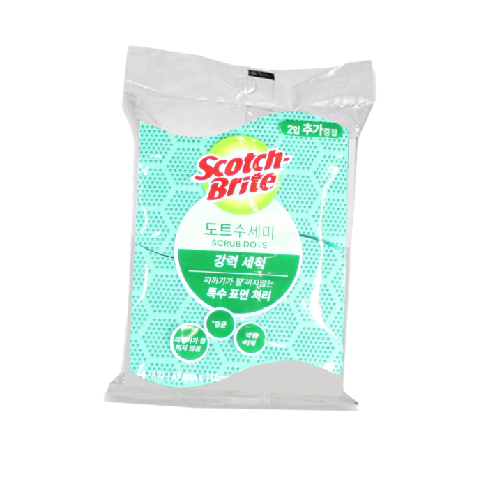 (2+2개입)3M 스카치-브라이트 강력세척 도트수세미
